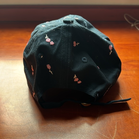 NWT GOLA baseball cap from Anthropologie, one size, navy w/ little pink flowers. - Picture 2 of 5